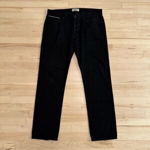 Naked & Famous Weird Guy Jeans 38 Double Black Selvedge Denim Japan 100% Cotton